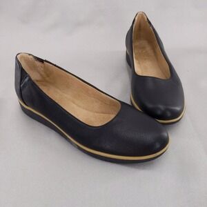 Soul Naturalizer Ballet Flats Women 7.5M Black IDEA-BALLET Low Wedge Comfort